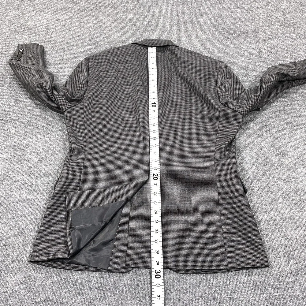 Chaps Blazer Mens 40R Gray Check Stretch‎ Sport Coat Two Button Lined Jacket